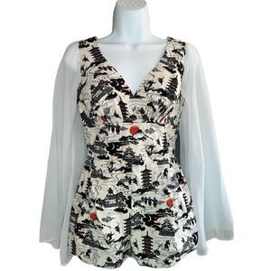 VICTORY PARADE Made In England Custom Designed By Bettie’s Bombshell Romper Sz 8
